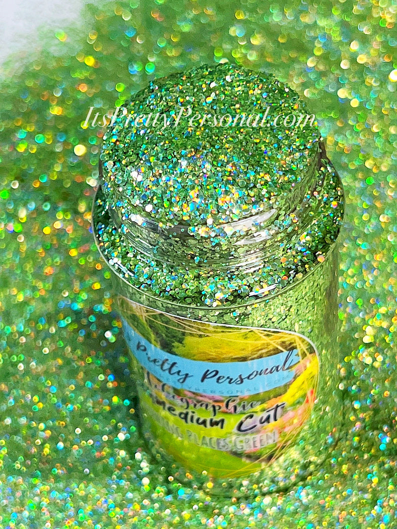 SCHMEDIUM CUT "Growing Places Green" -Holographic + Hologram Glitter