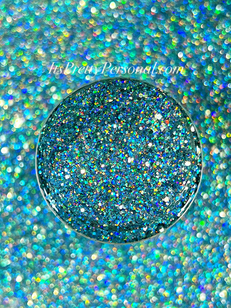 SCHMEDIUM CUT "Blue Skies Ahead" -Holographic + Hologram Glitter