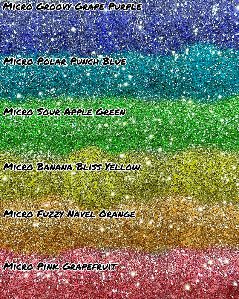 6 pack- MICRO FROSTED Glitter Collection Rainbow Discount Pack