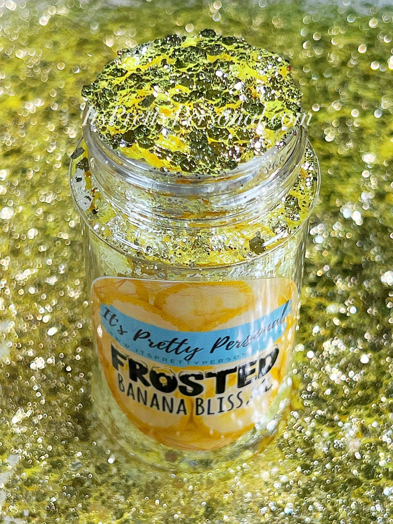 "Banana Bliss Yellow XL”- FROSTED Glitter Collection