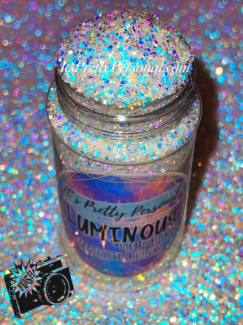 “Majestix Chunky” (Medium Cut)- Luminous Reflective Glitter Collection