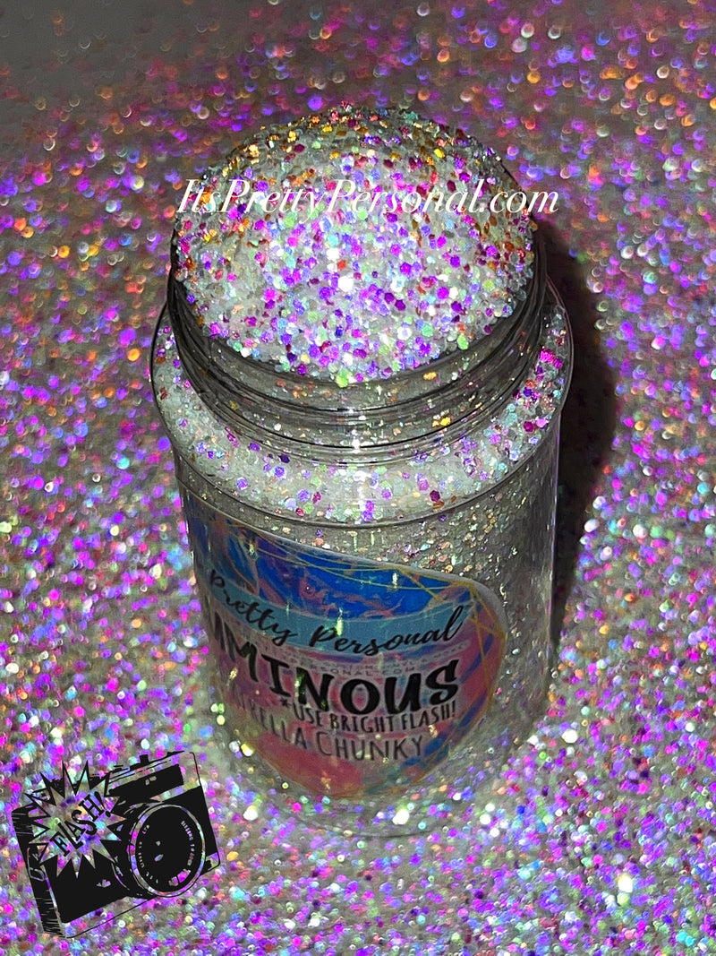 “Opalrella Chunky” (Medium Cut)- Luminous Reflective Glitter Collection