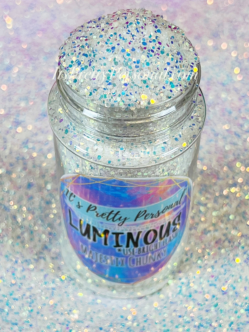 “Majestix Chunky” (Medium Cut)- Luminous Reflective Glitter Collection